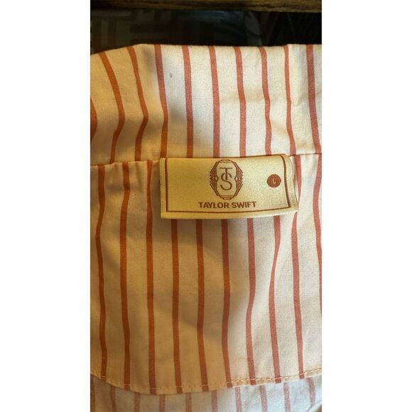 Taylor Swift Women's Striped Pajama Set Orange Size L - Picture 2 of 11